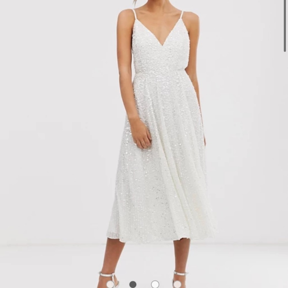 ASOS Eva Embellished cami midi wedding dress
